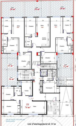 Appartement à vendre 56m² à Kénitra