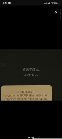 PS4 Slim 500Go avec deux manettes état neuf - 2