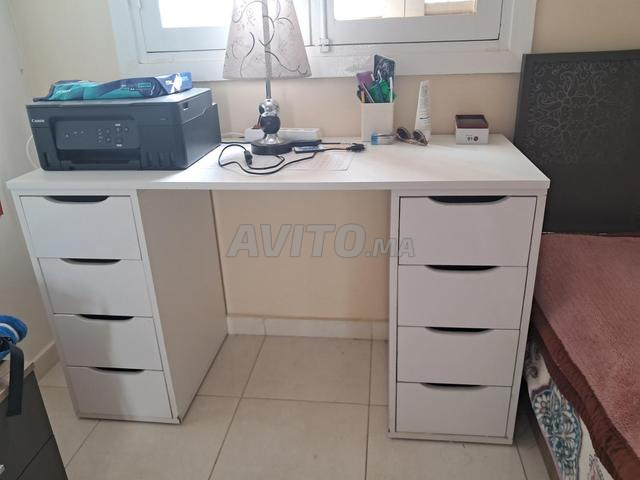 Bureau blanc imprimante lit - 2