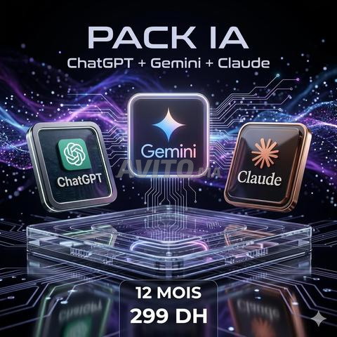 Pack Abonnement Digital - Claude, ChatGPT, Gemini - 2