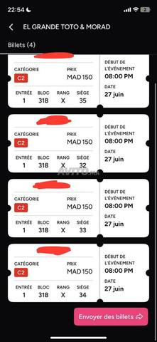 Ticket Toto Morad 2 disponible Cat 2