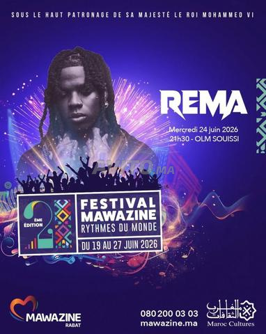 ticket rema mawazine 2026