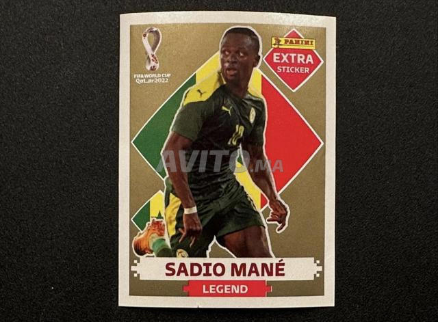 Carte Panini Sadio Mané Légend Gold Extra Sticker CDM 2022
