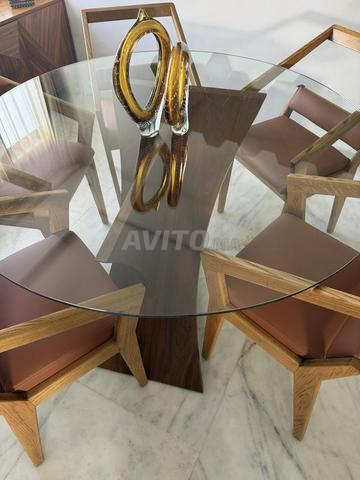 Salle à manger en bois 8 chaises - 2