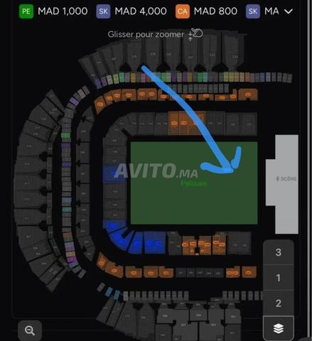 2 billets pelouse toto morad - 2