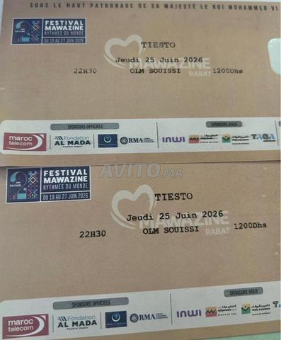 Billet Tiësto Mawazine