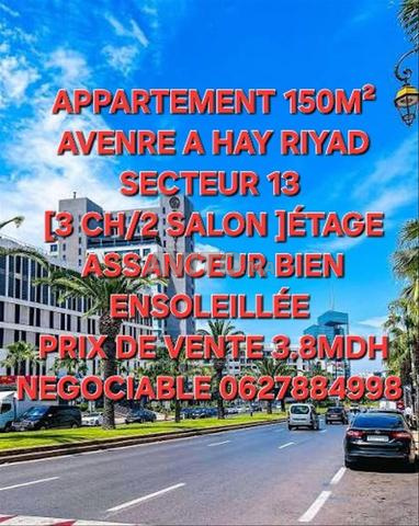 JE METS EN VENTE AGRÉABLE APPARTEMENT À HAY RIAD