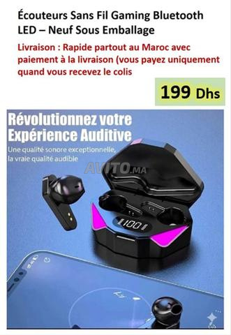 Écouteurs Sans Fil Gaming Bluetooth LED
