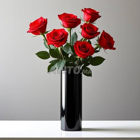 مزهرية زجاجية سوداء - 2