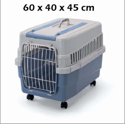قفص نقل بعجلات جديد 60x40x45 سم - 2