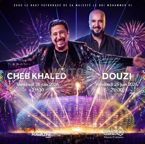 2 billets Cheb Khaled et Douzi Mawazine 2026