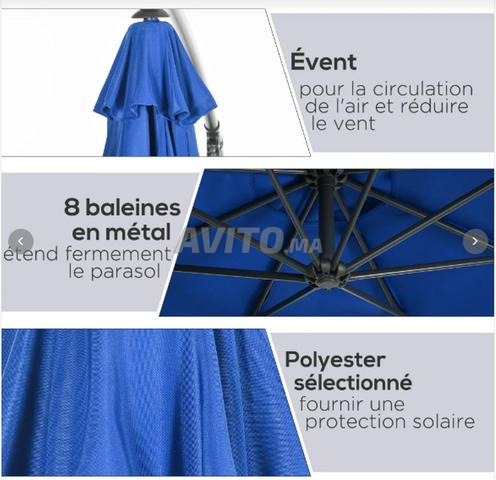 Parasol Déporté Diamètre 3 M - Pied En Croix - 2