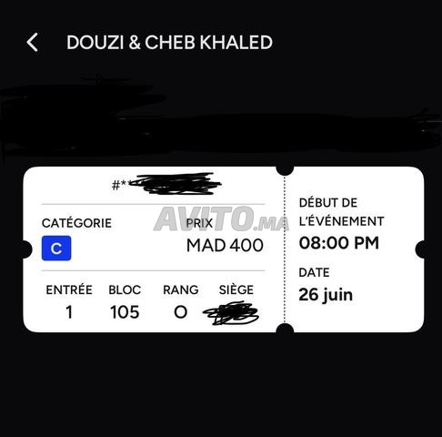 Ticket Cheb Khaled catégorie C