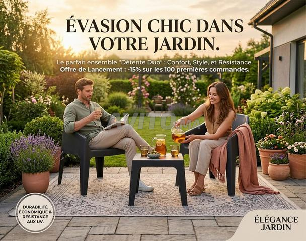 SET DE JARDIN Garbar 2 CHAISES ET TABLE - 2