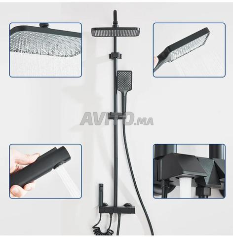Colonne de douche piano thermostatique noir mat - 2