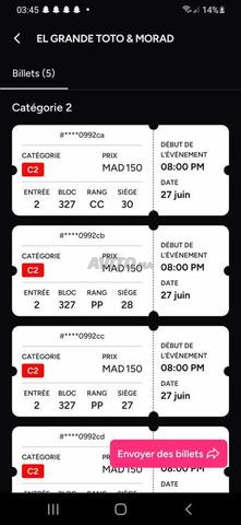 Billet TOTO MORAD MAWAZINE DISPO - 2