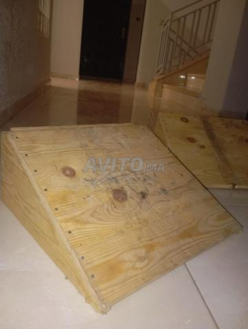 2 rampes en bois pour moto