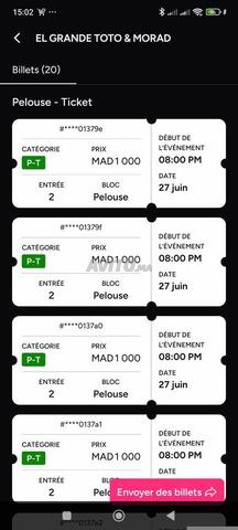 20 billets pelouse Toto et mourad