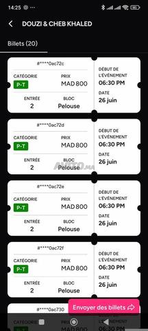 20 billets Khaled et Douzi