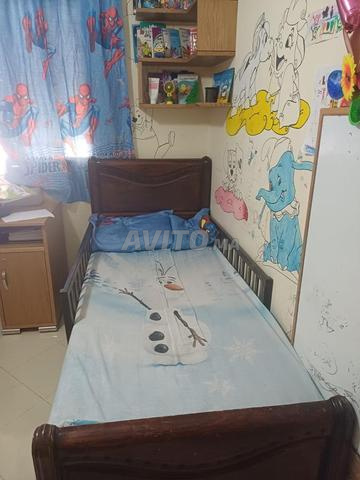 Lit 90/190 bois avec matelas - 2
