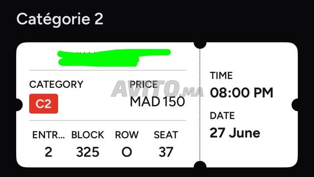 Ticket EGT Morad Cat 2 - 2