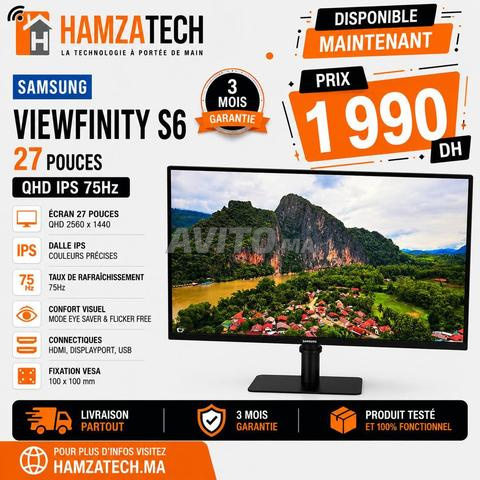 Écran Samsung ViewFinity S6 27 pouces QHD IPS 75Hz