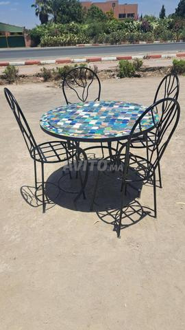 Salon de jardin en mosaïque artisanale