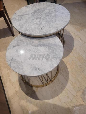Deux tables avec marbre très bonne état - 2