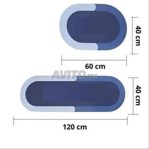 Ensemble de 2 tapis antidérapants pour cuisine et chambre. - 2