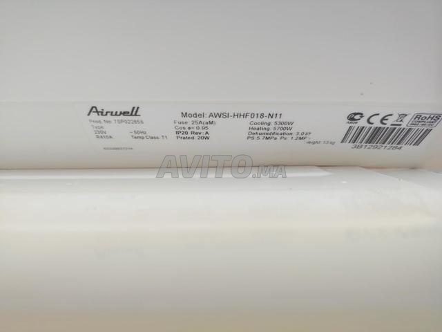 Climatiseur Airwell 18000BTU Gaz R410 Occasion - 2