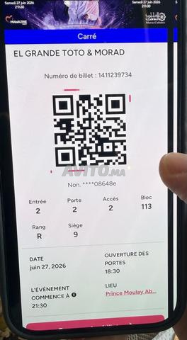 6 billets stade morad el grande toto à vendre
