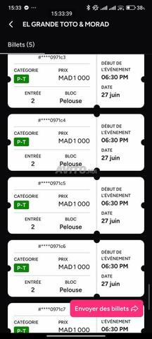 Billets Toto et Tamer Houssni Mawazine - 2