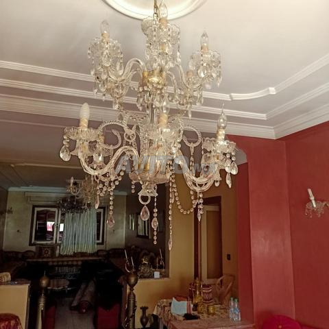 Lustre cuivre et cristal. - 2