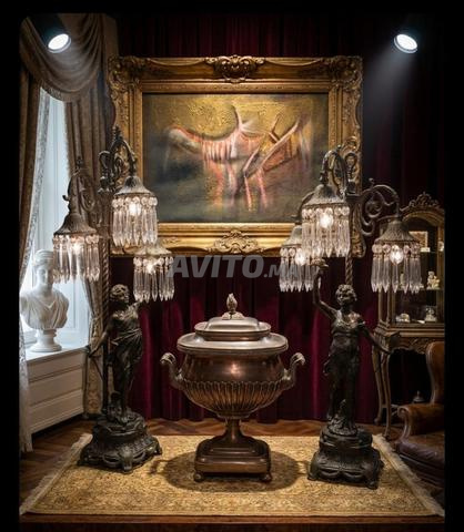 Chef-d'œuvre cette Paire de Lampes aux Éphèbes