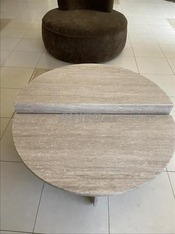 TABLE BASSE NEUVE EN TRAVERTIN - 2