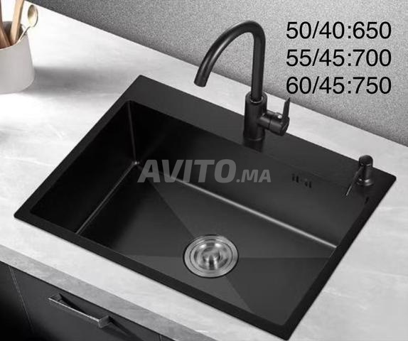 Évier de cuisine inox avec robinet mitigeur - 2
