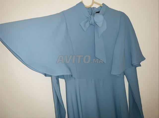 فستان طويل أزرق مقاس 36 👗 🇹🇷 كسوة طويلة أنيقة - 2