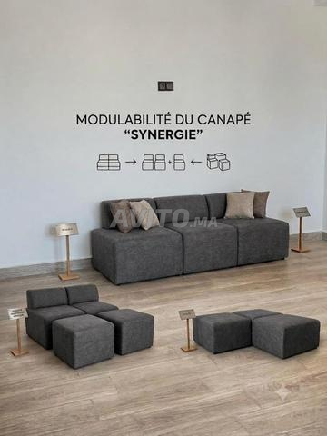 Canapé & Pouffes modulables Neuf, jamais utilisé. - 2