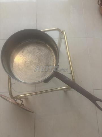 مقلاة نحاسية مطعمة - 2