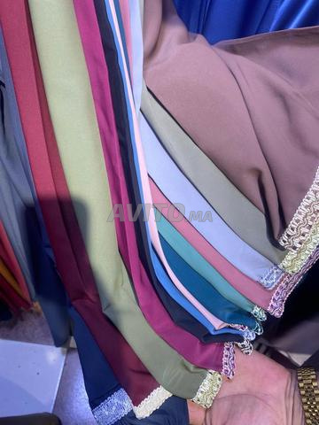 Abaya luxueuse, top crêpe, fleur - 2