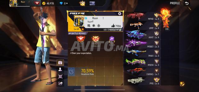 Compte Free Fire Prime 8 - 2