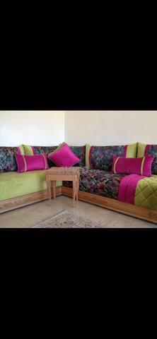 Tissus matelas et coussins salon marocain - 2