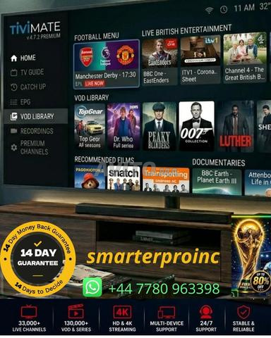 اشتراك IPTV بدقة 4K بدون انقطاع