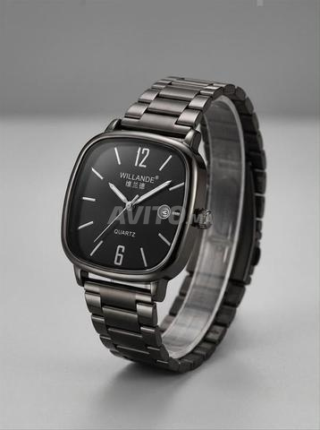 Montre Willande Quartz élégante, design carré noir royal - 2