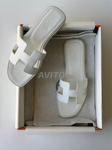 Sandale femme chic cuir H - 2