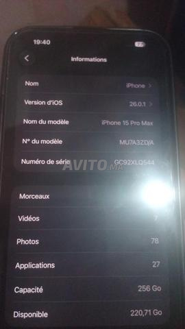 iPhone 15 Pro Max 256GB Batterie 99% Bon État