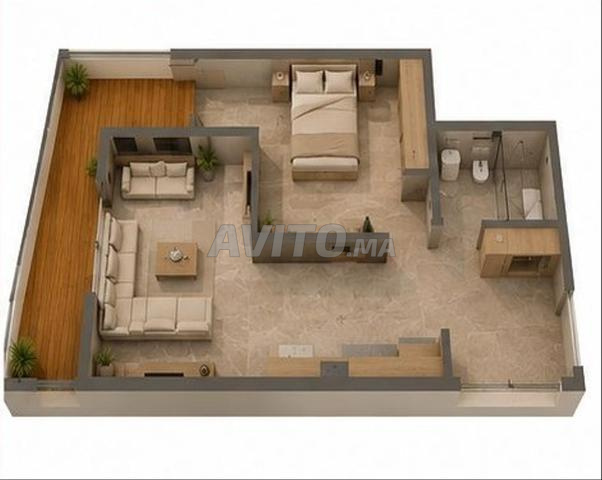 À vendre sur plan 55m² à Marrakech Victor Hugo