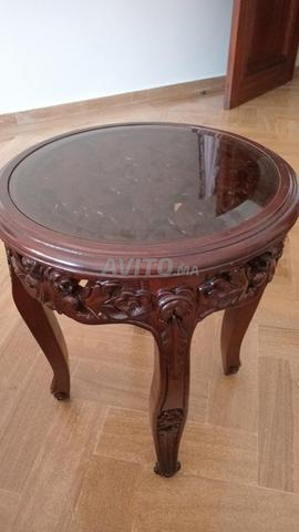 Grande table et 3 petites tables à cendriers - 2