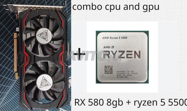 بطاقة رسومات RX 580 8 جيجا ومعالج Ryzen 5 5500 صينية