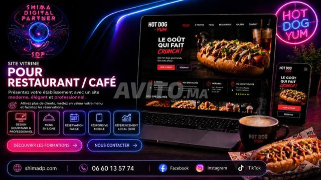 موقع تعريفي احترافي لمطعم أو مقهى في مراكش